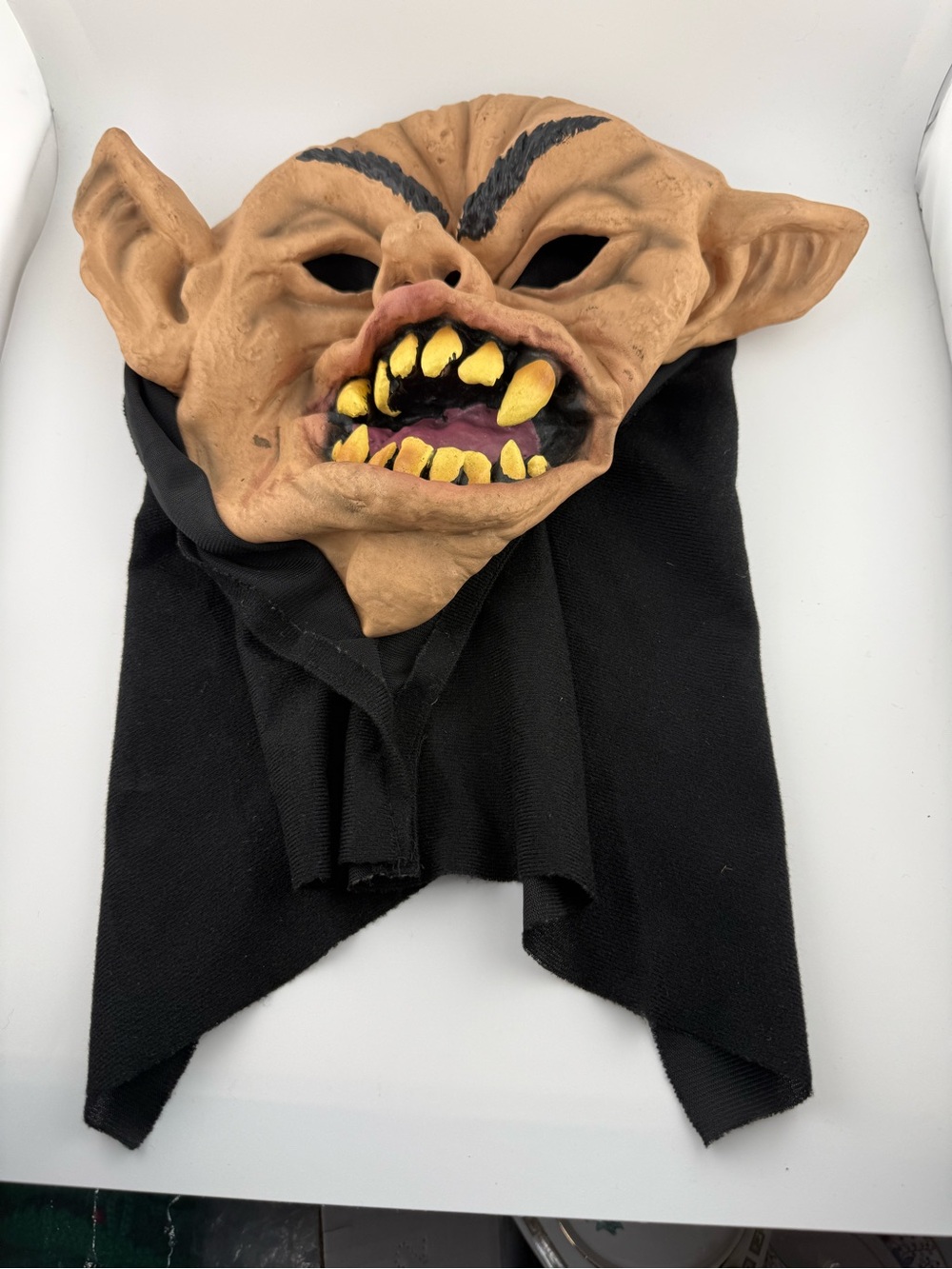Vintage Nosferatu-style vampire or ghoul latex Halloween mask